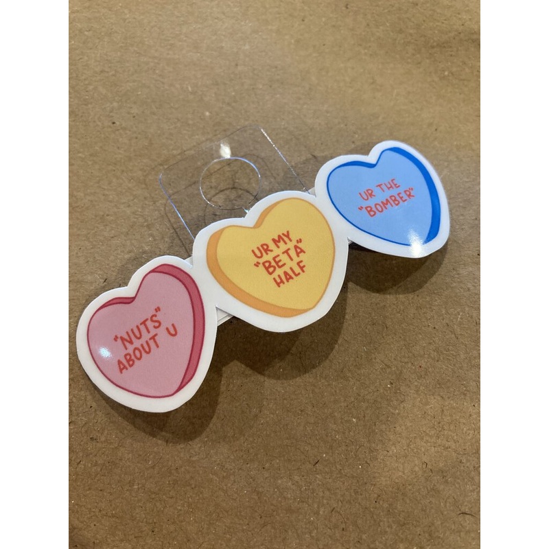 The Holler Hippie Rock Climbing Candy Hearts Sticker