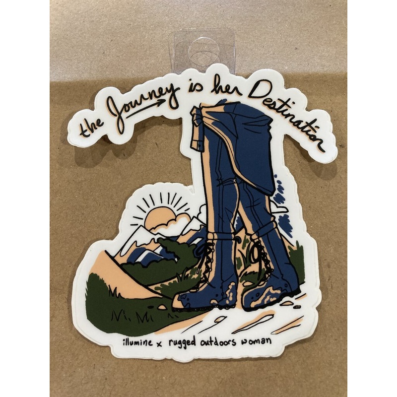 The Journey Is Her Destination Sticker