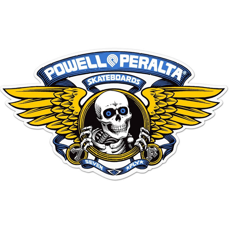 Powell Peralta Winged Ripper Blue Skateboard Sticker