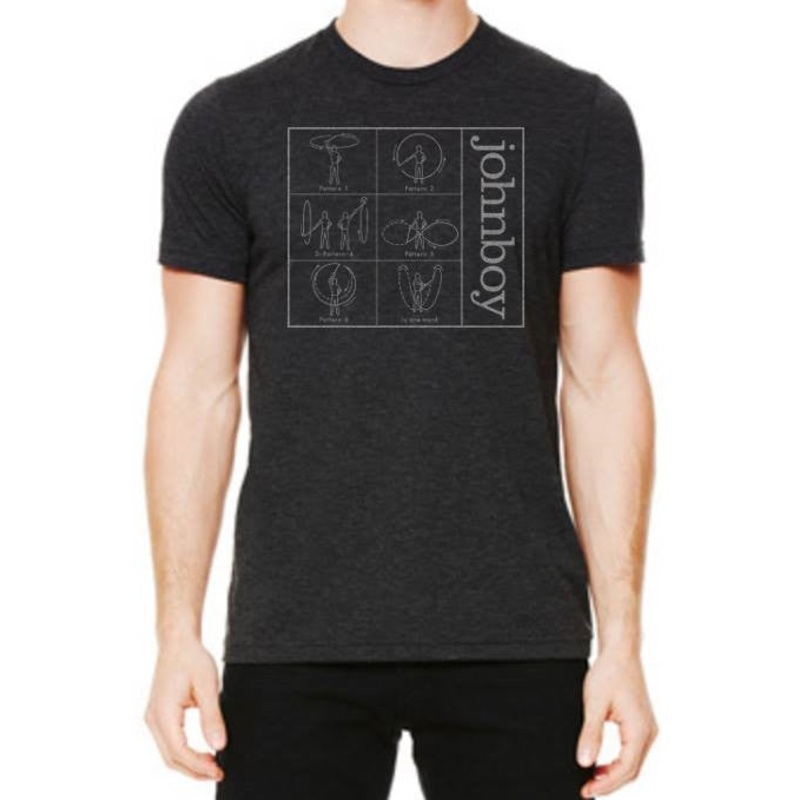 johnboy Charcoal-Black T-Shirt with Trance Syndicate back logo